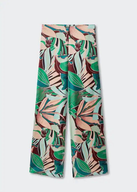 Tropical print trousers