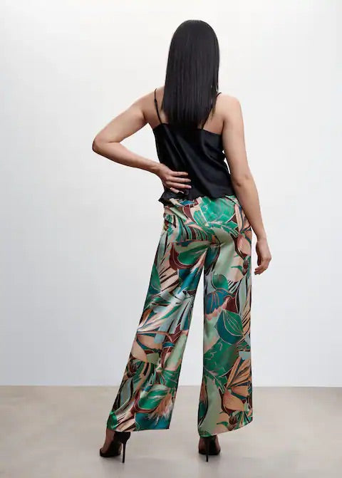 Tropical print trousers
