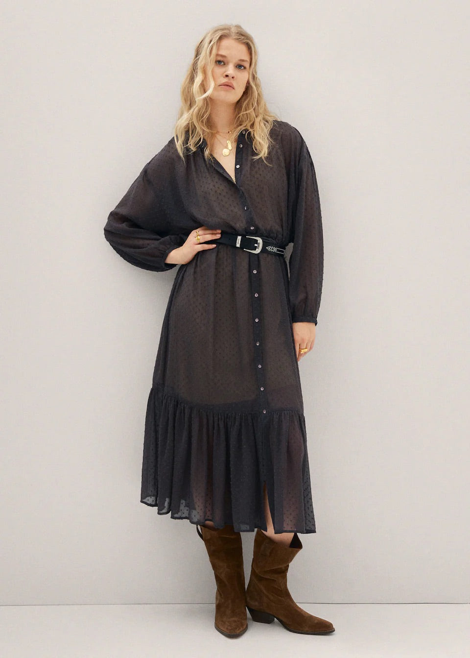 Plumeti long dress