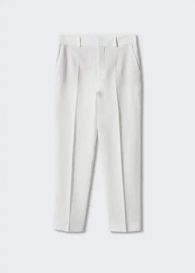 100% linen suit trousers
