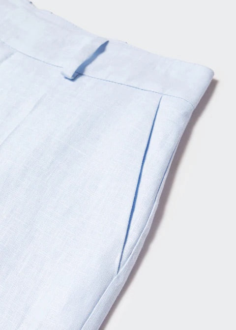 100% linen suit trousers
