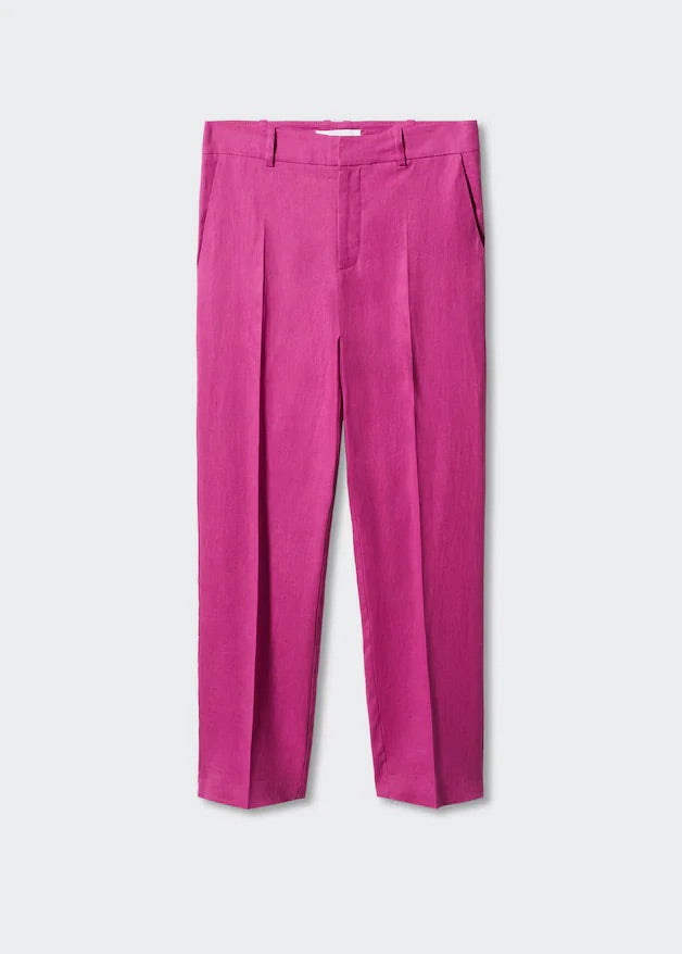 100% linen suit trousers
