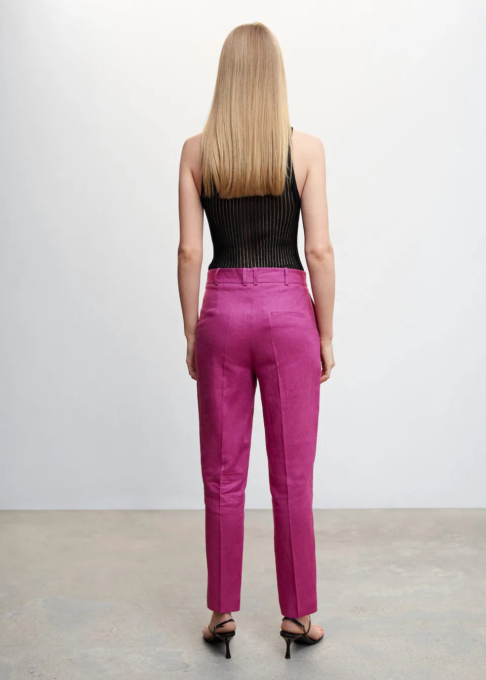 100% linen suit trousers
