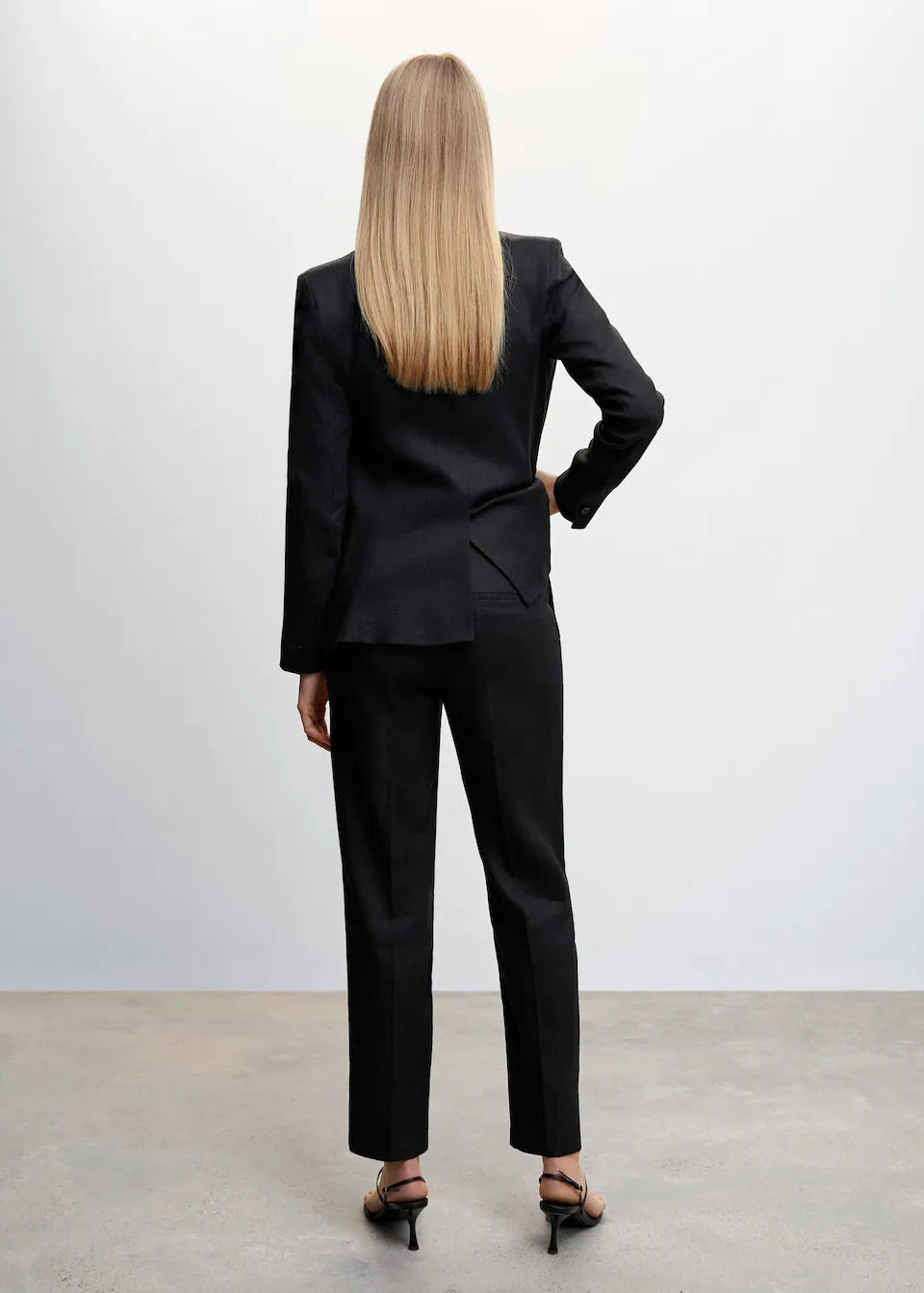 100% linen suit trousers