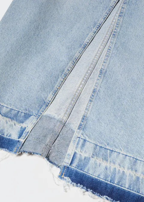 Denim long skirt