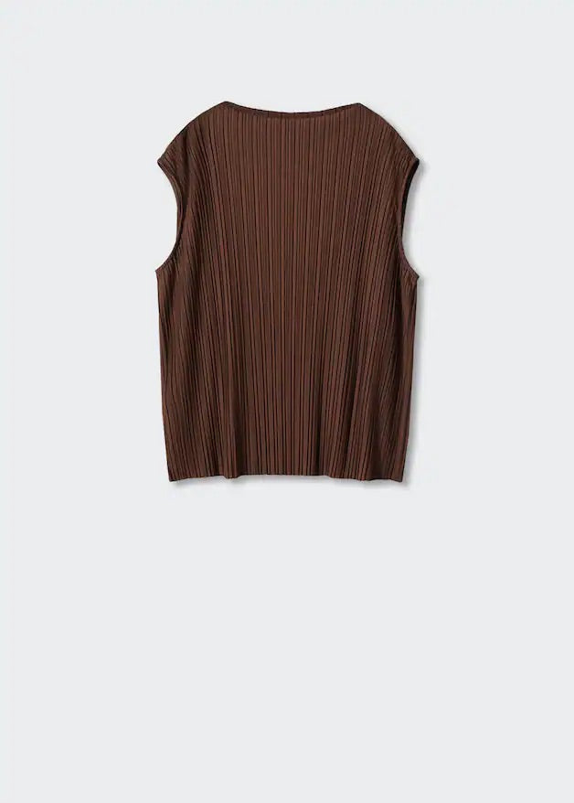 Pleated strap top