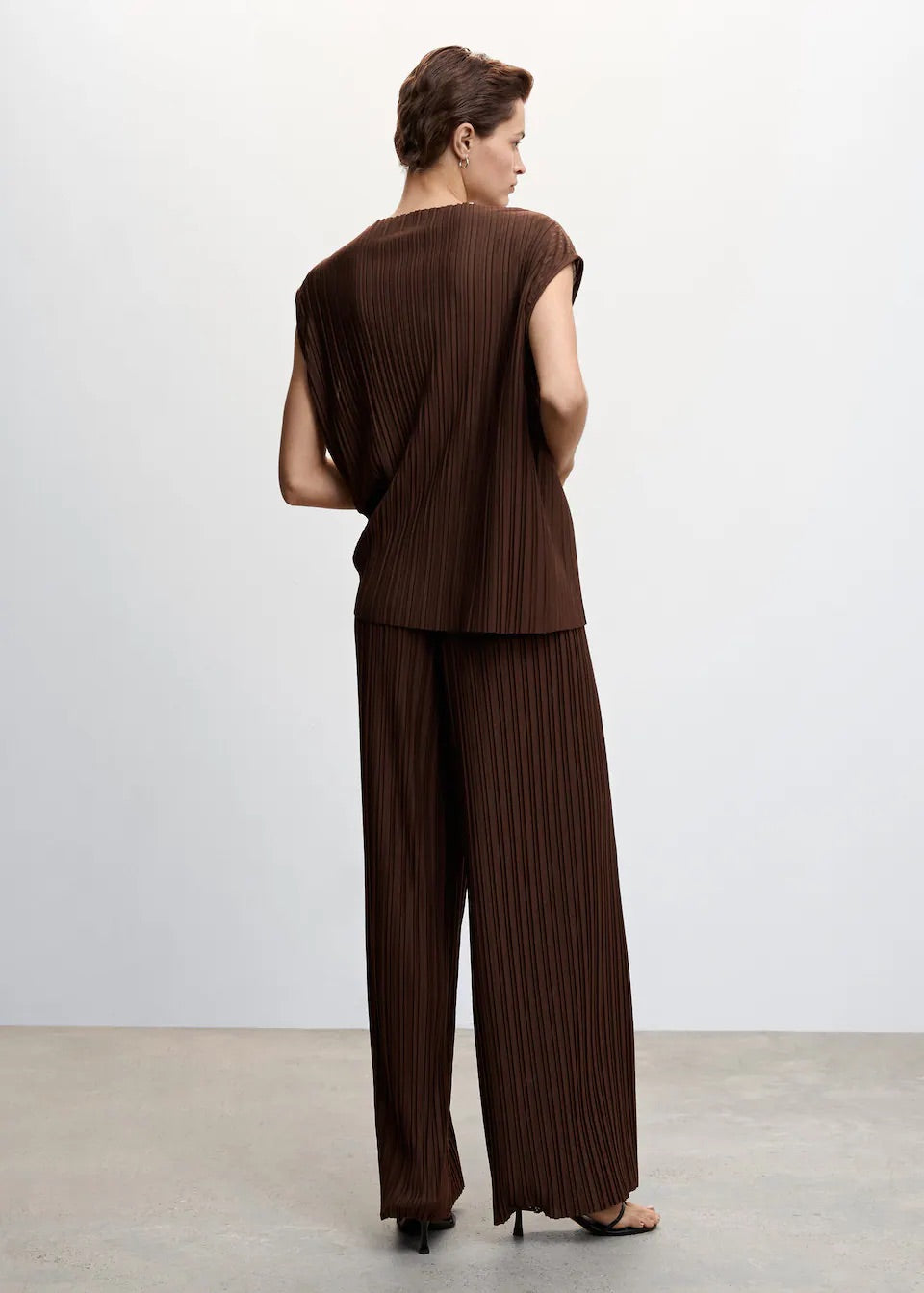 Pleated strap top