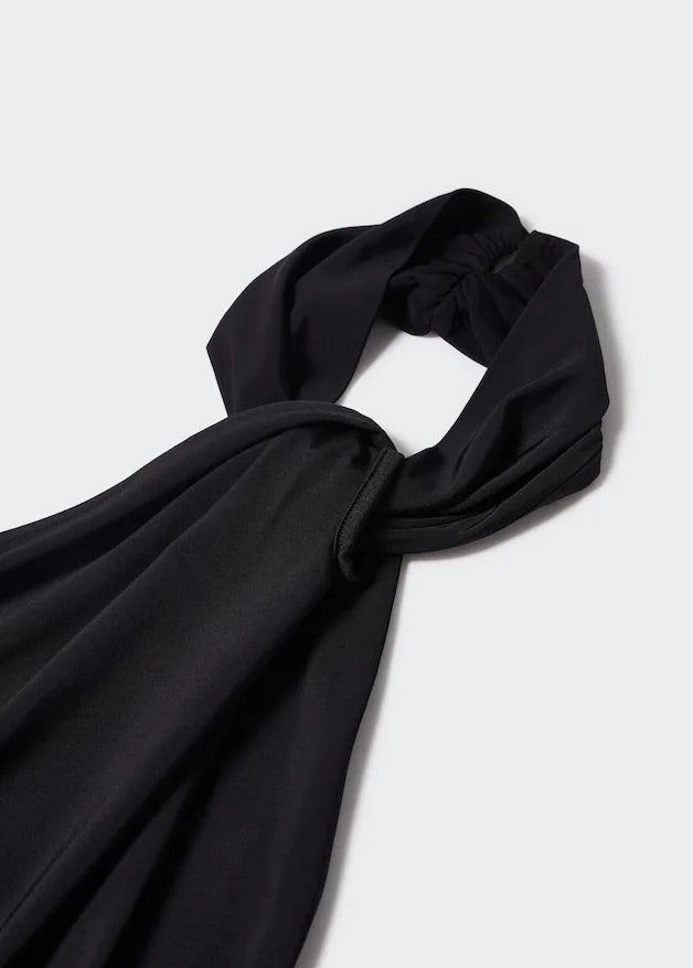 Halter dress with back opening