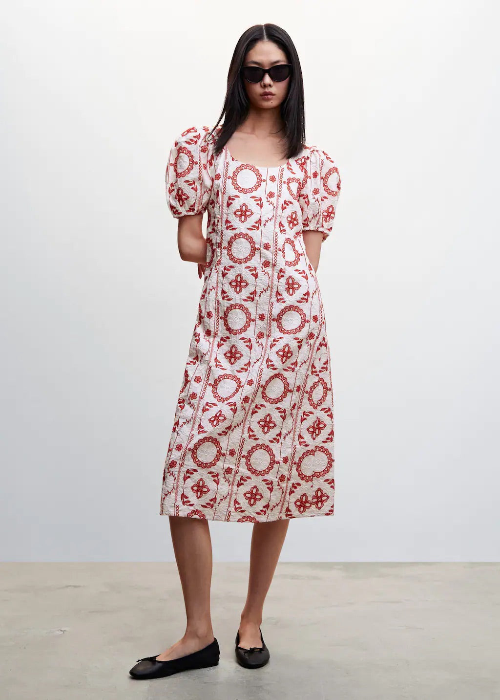 Embroidered cotton dress
