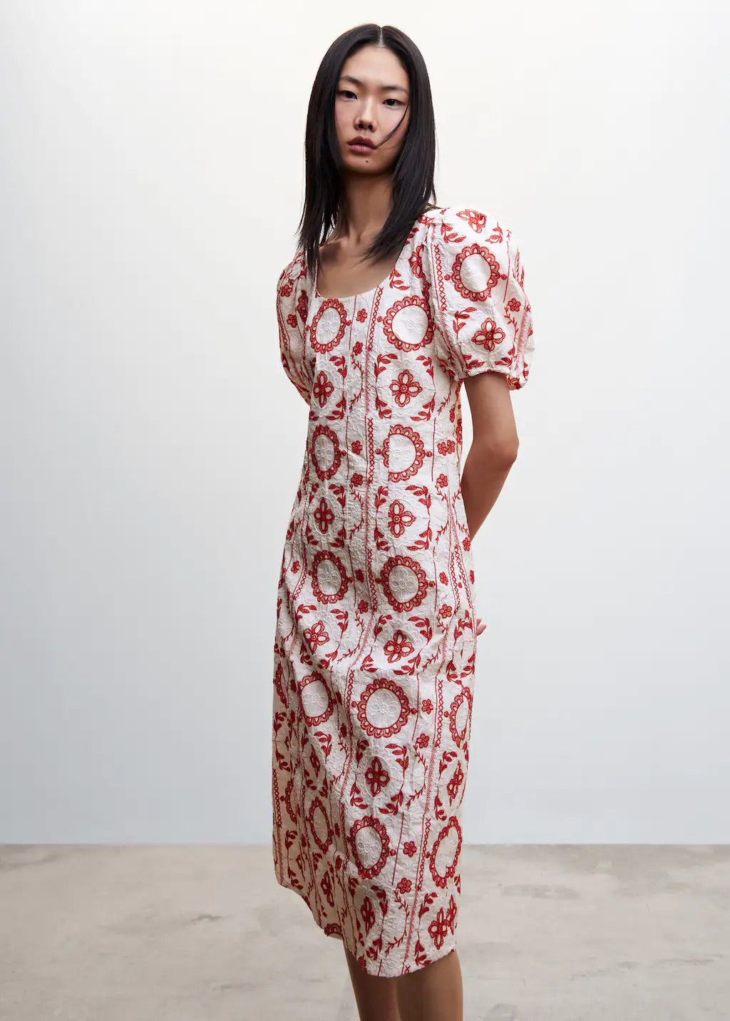 Embroidered cotton dress