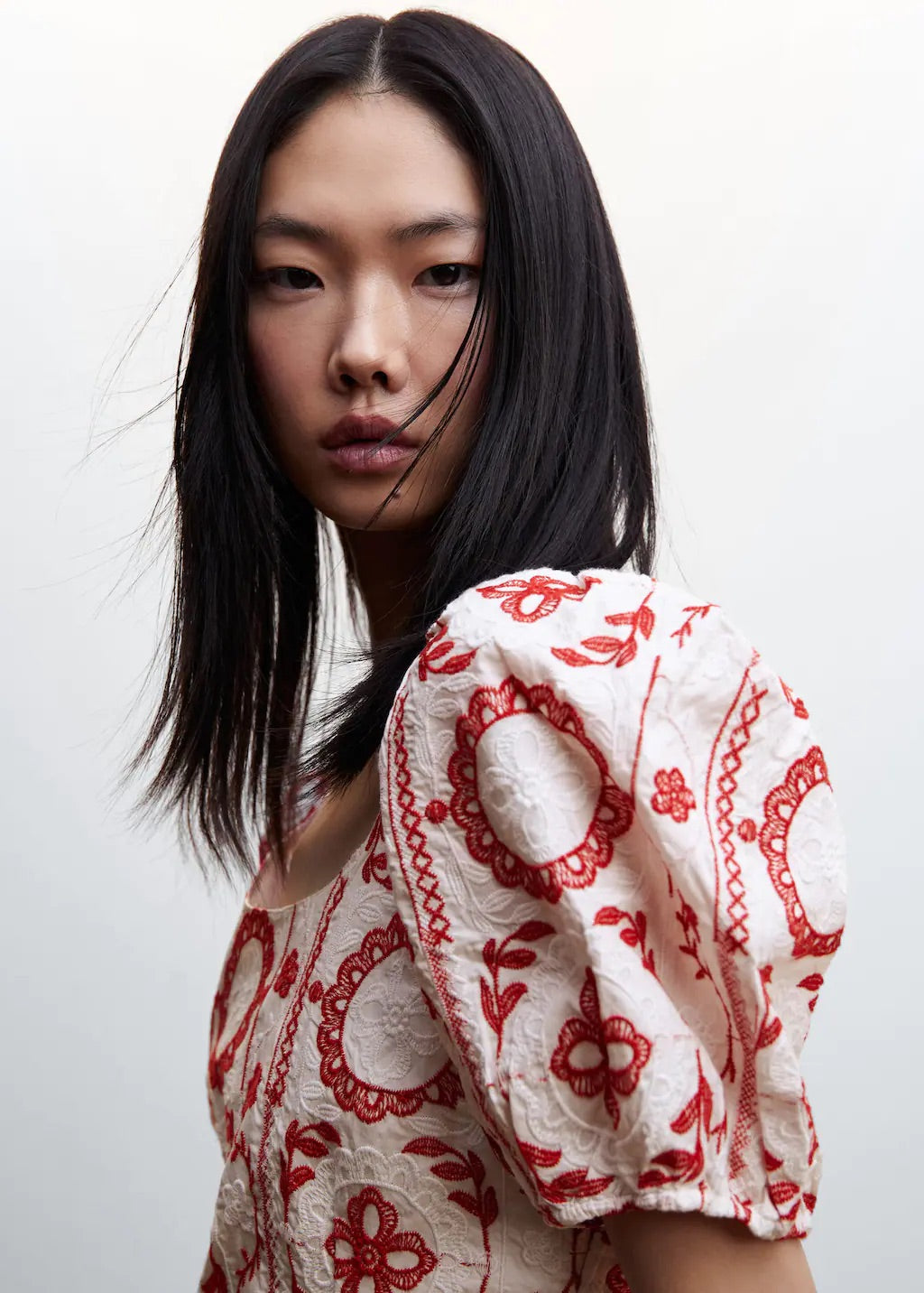 Embroidered cotton dress
