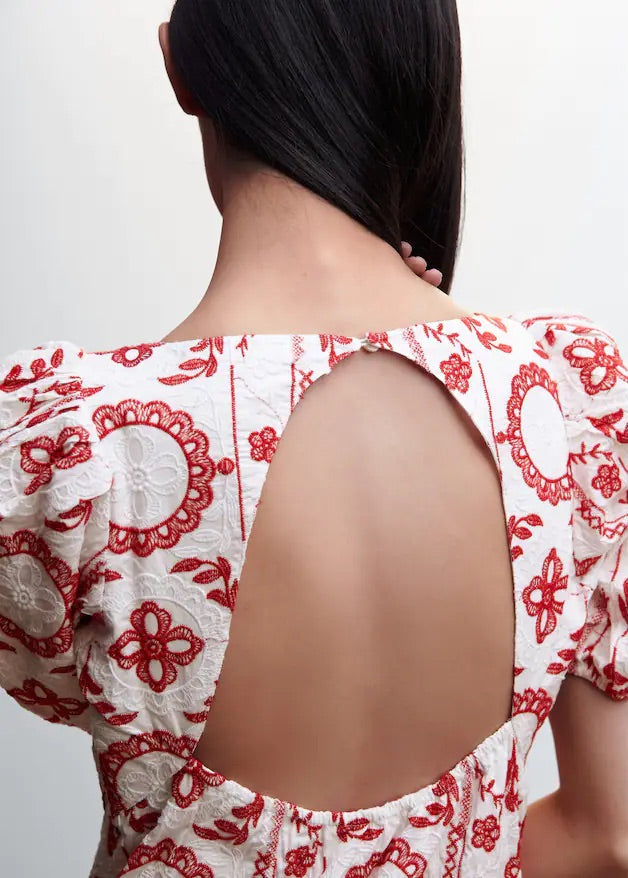 Embroidered cotton dress