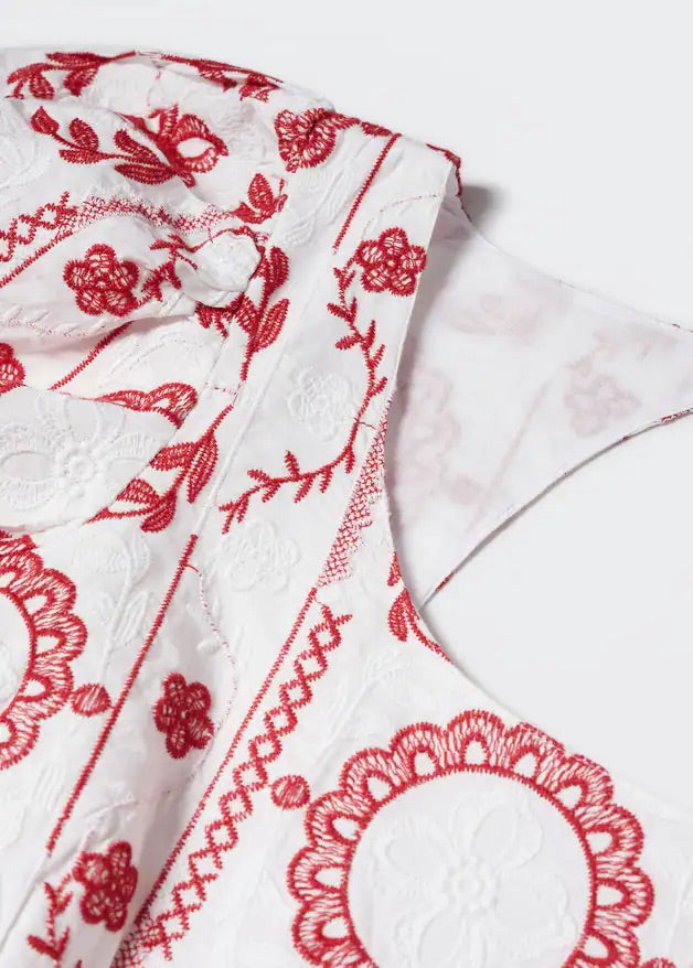 Embroidered cotton dress