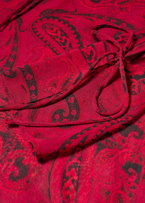 Paisley blouse with bow