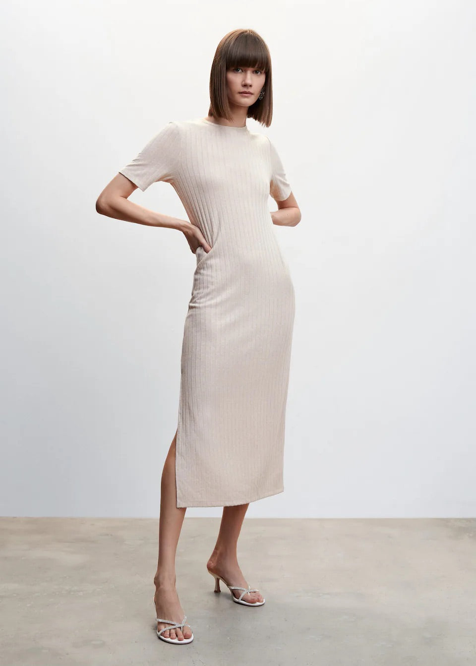 Ribbed knit dress