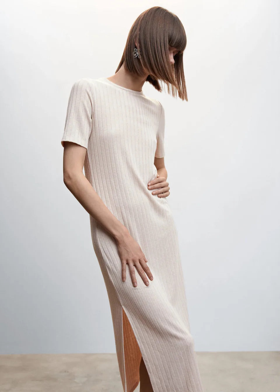 Ribbed knit dress