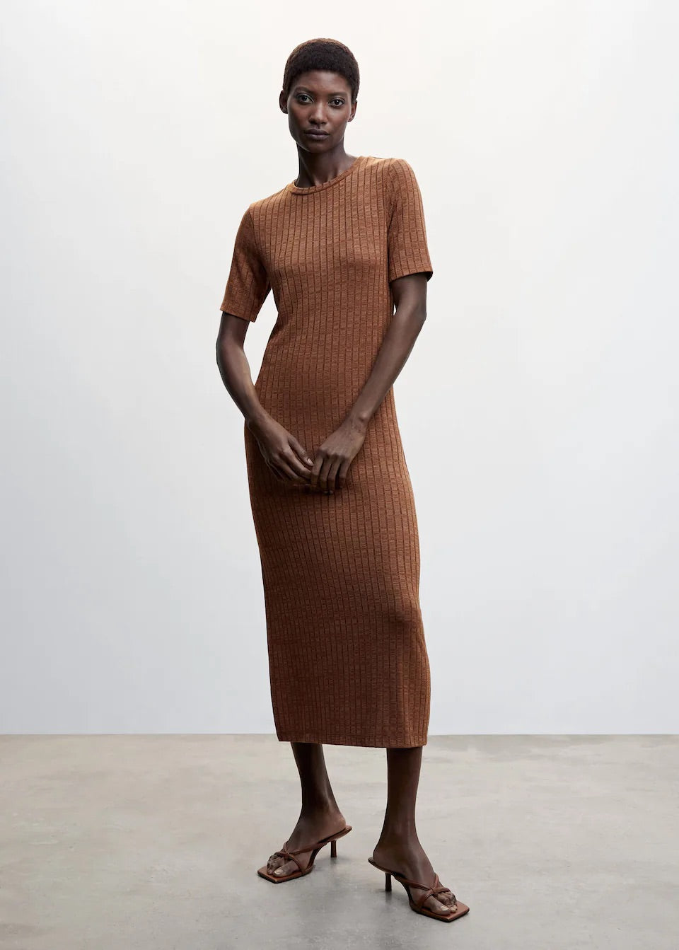Ribbed knit dress