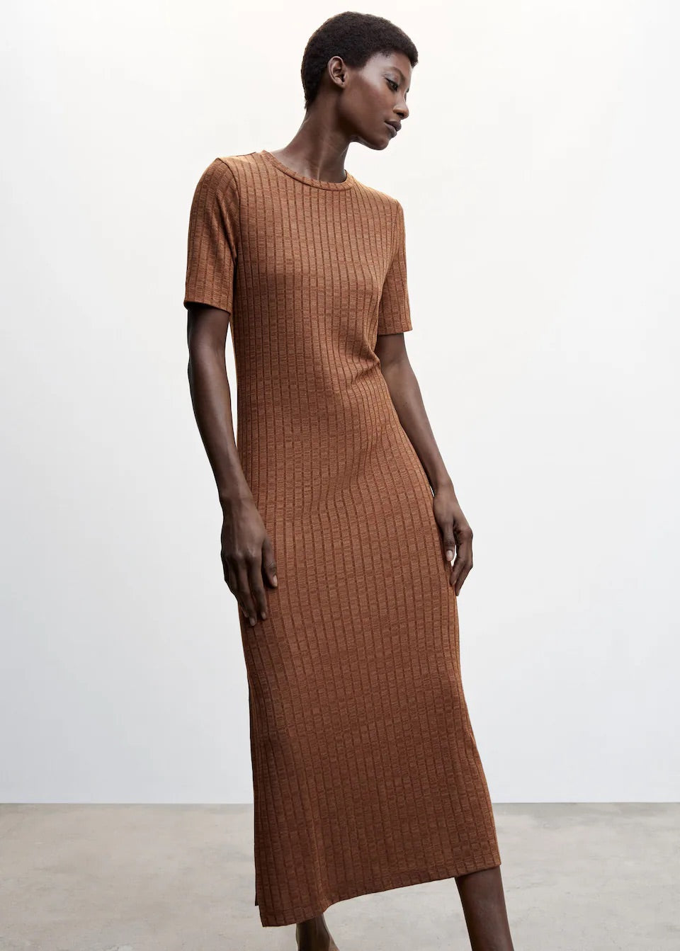 Ribbed knit dress