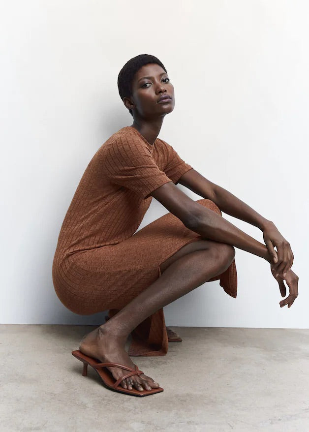 Ribbed knit dress