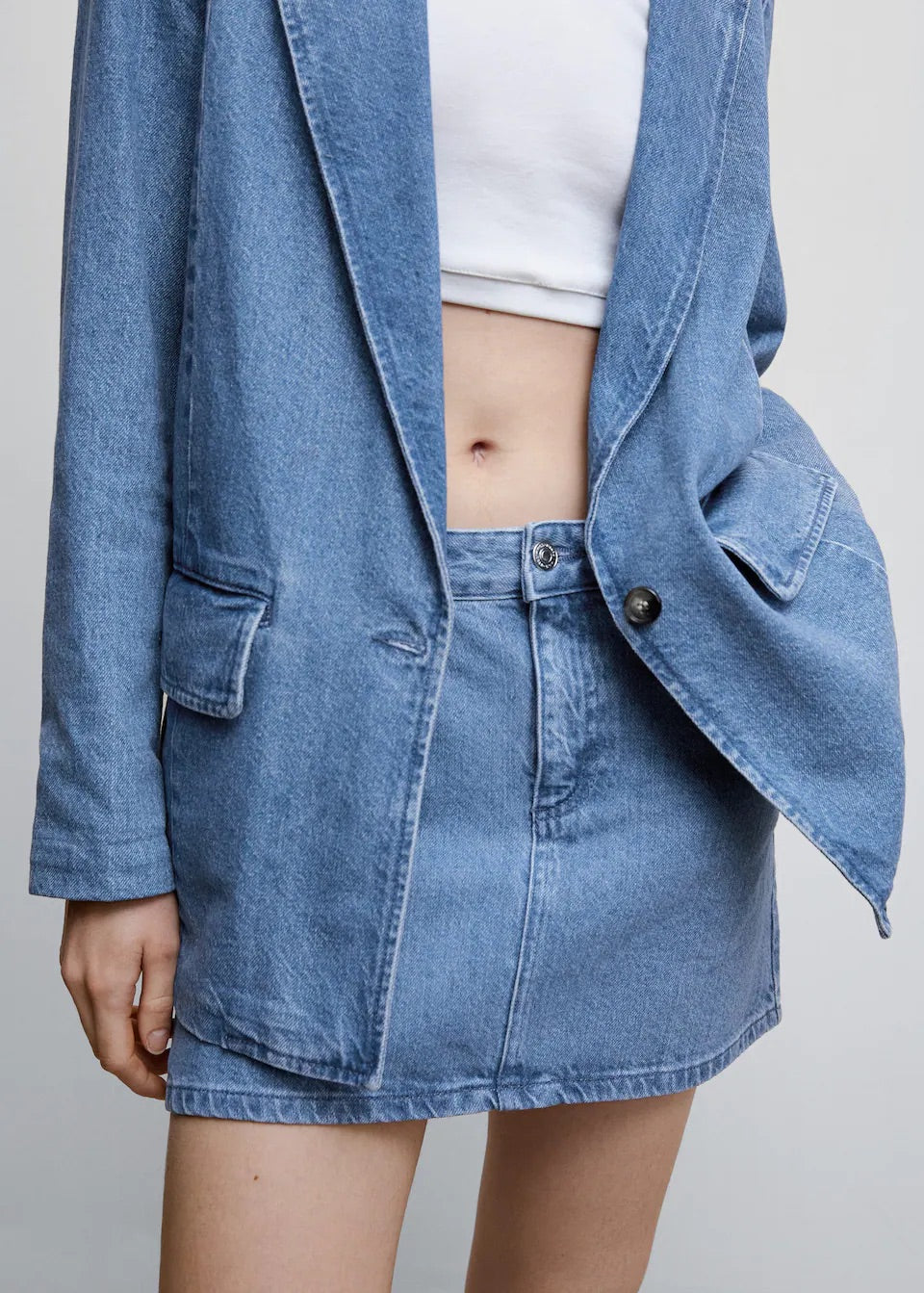 Denim mini-skirt