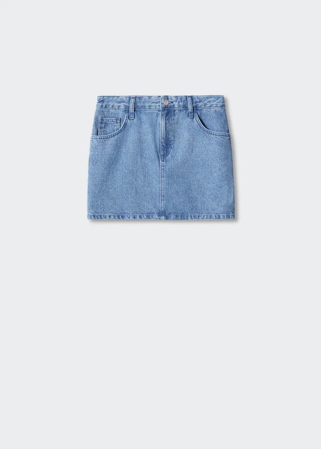 Denim mini-skirt