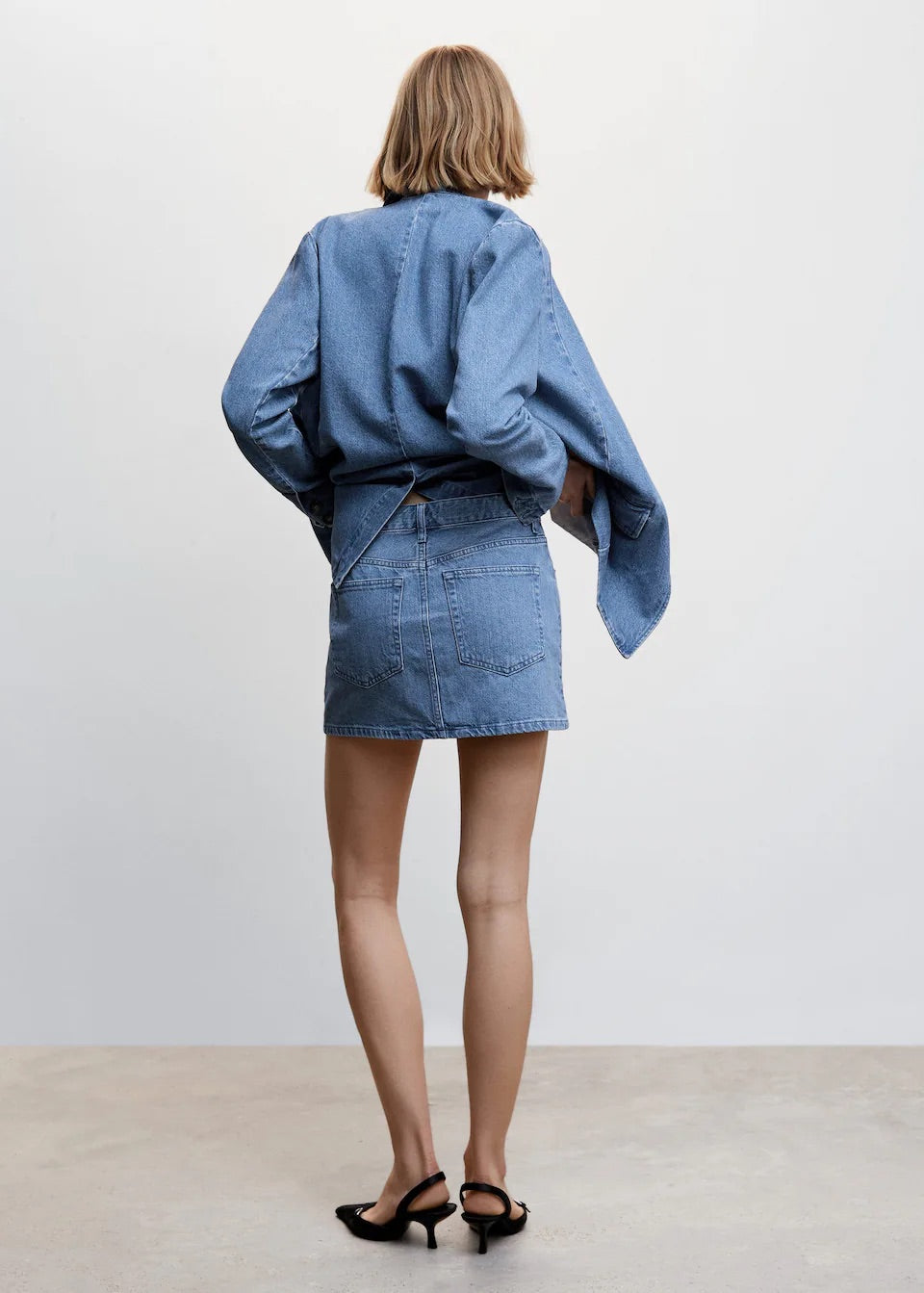 Denim mini-skirt