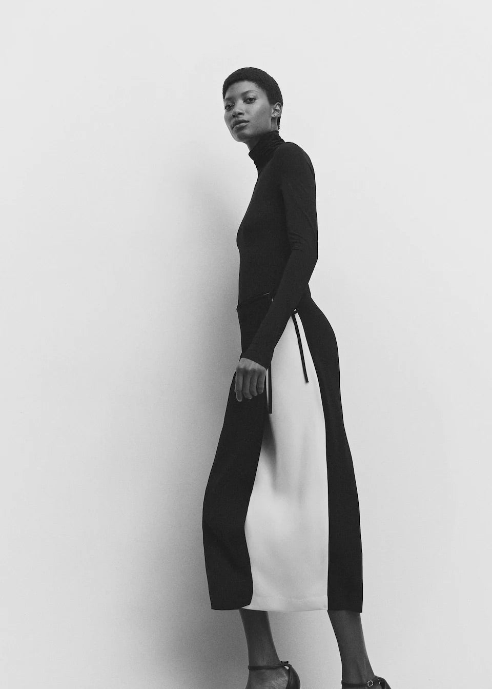 Bow midi skirt
