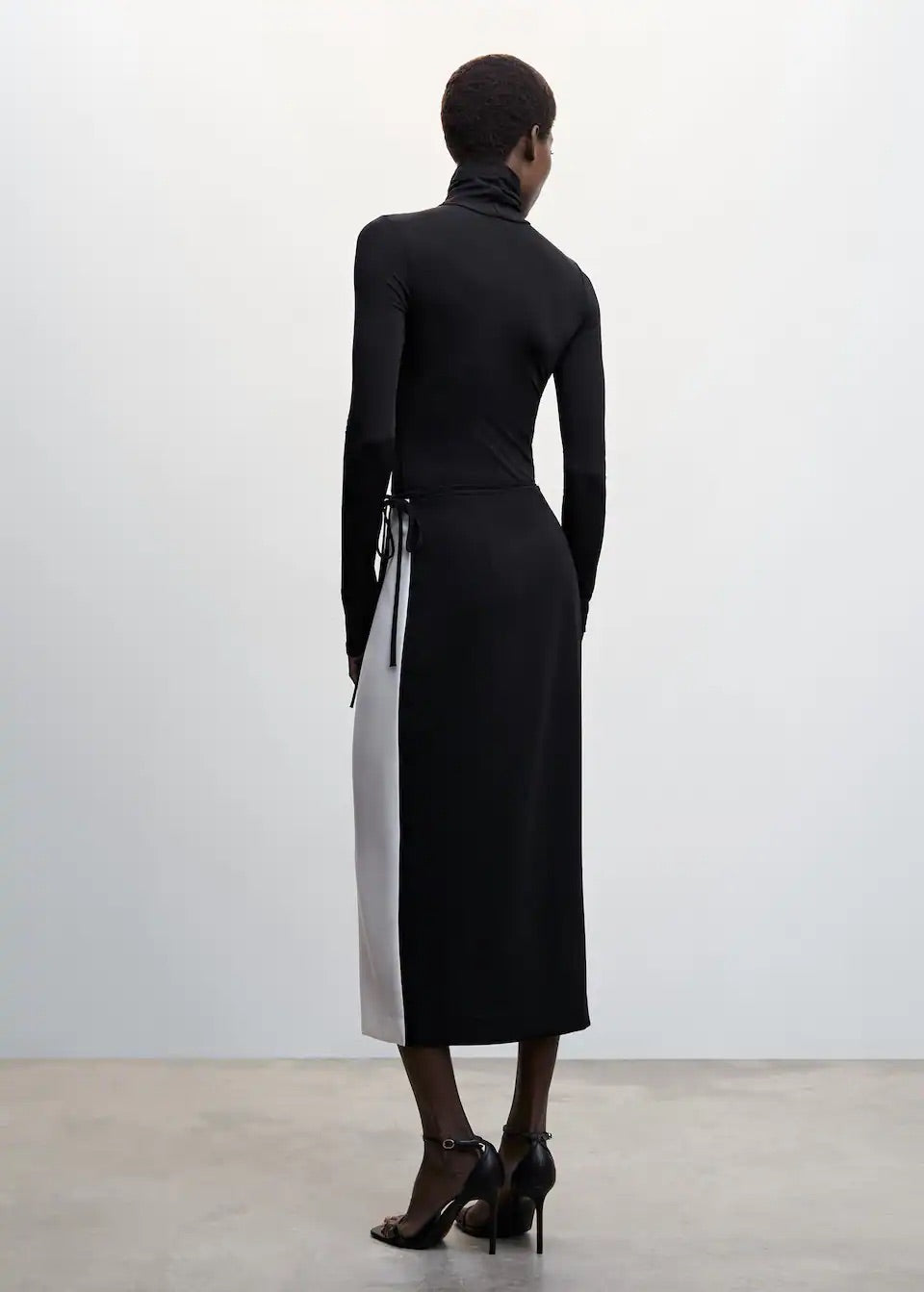 Bow midi skirt
