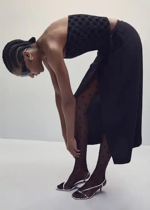 Bow midi skirt