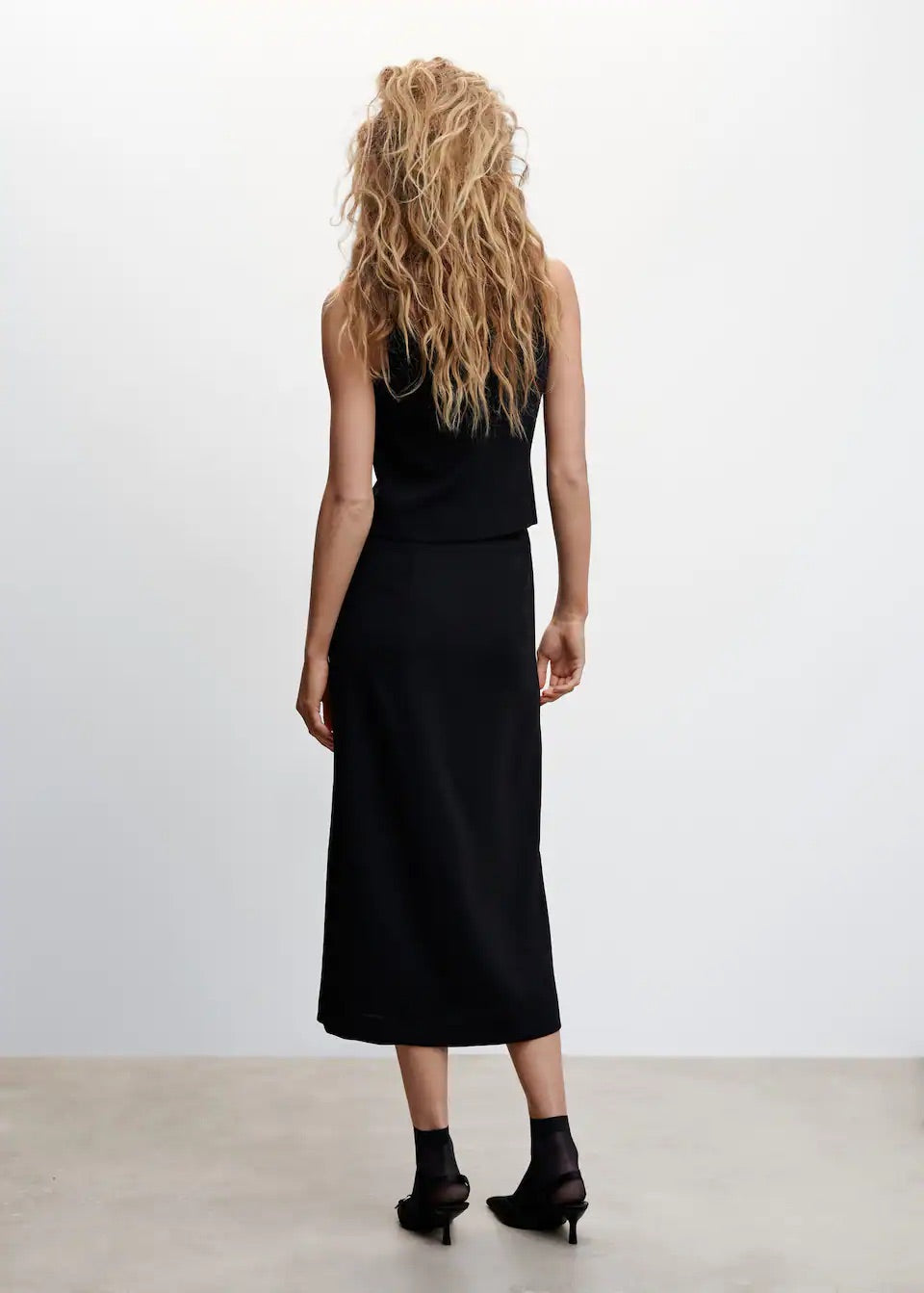 Bow midi skirt