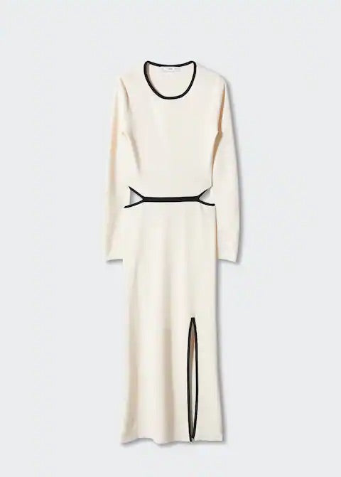 Knitted dress with openings