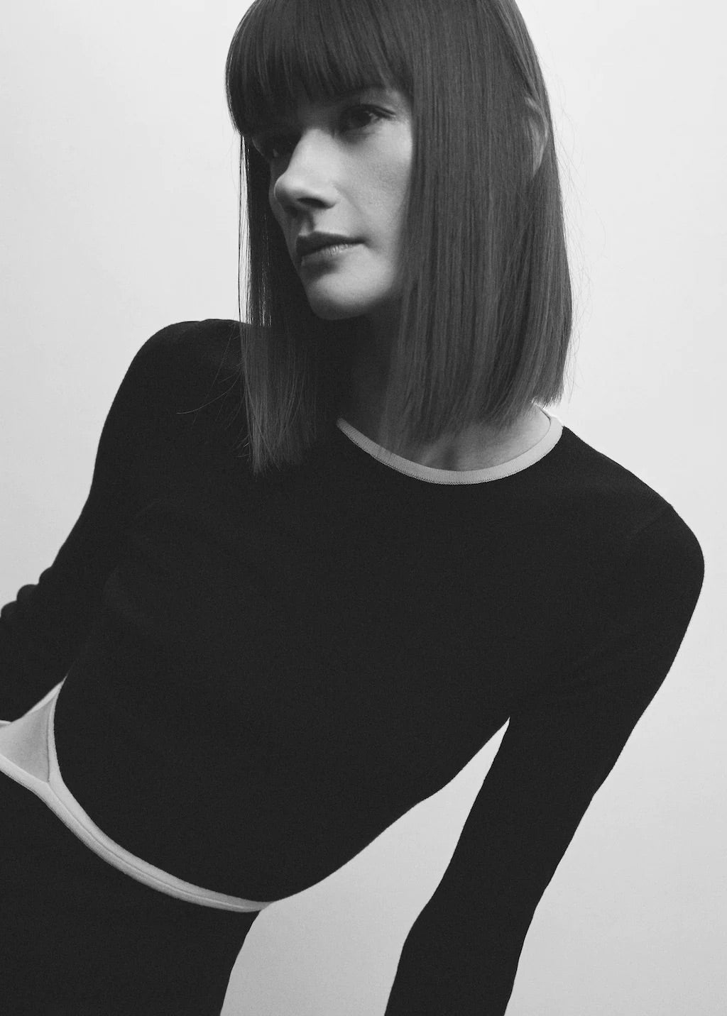 Knitted dress with openings