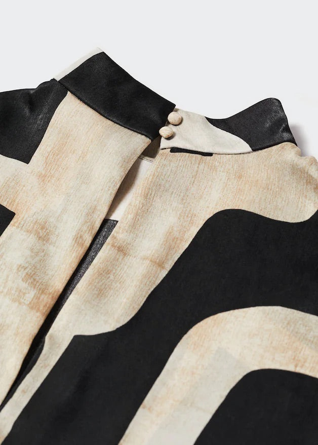 Printed turtleneck dress