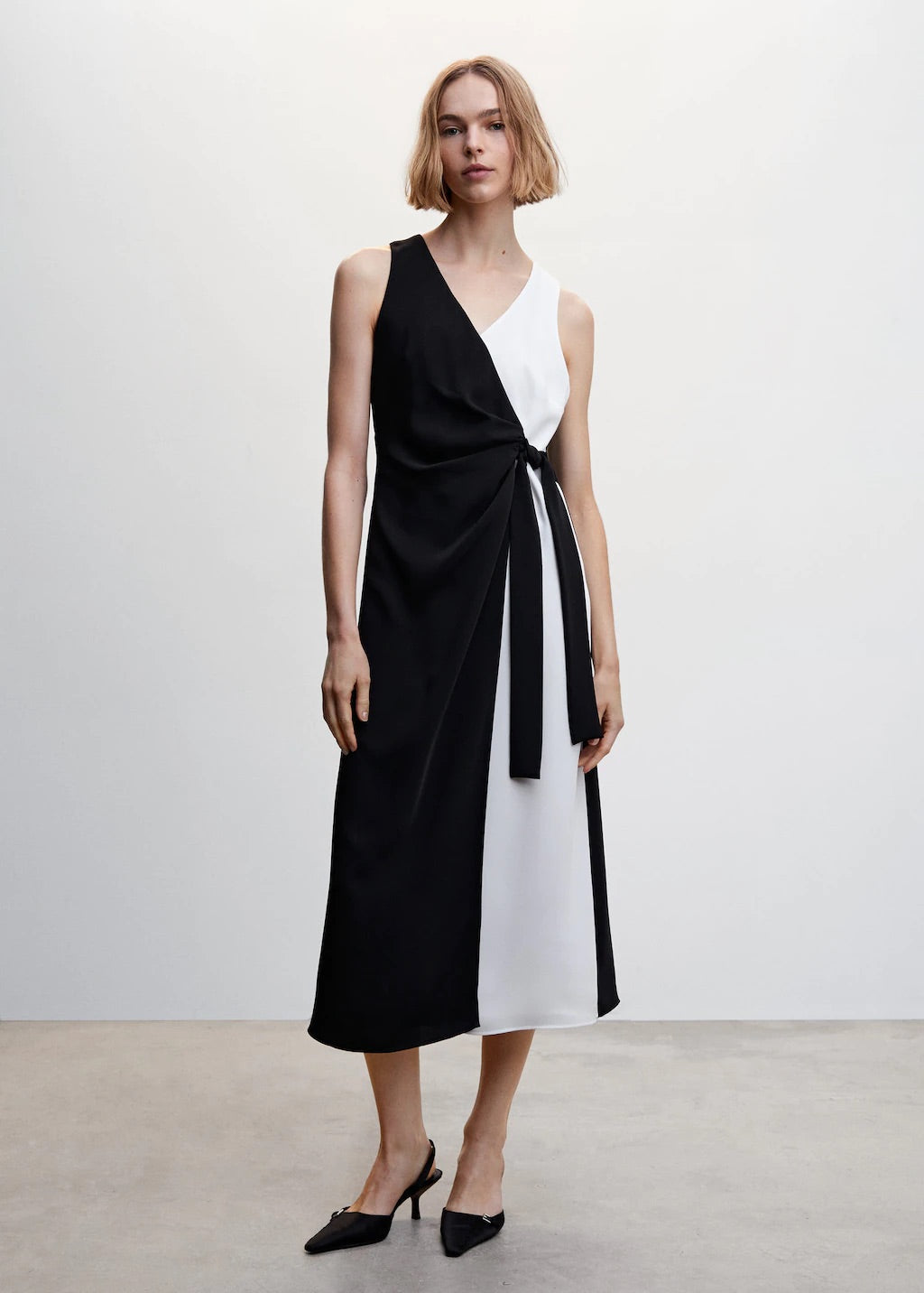Bow bicolour dress