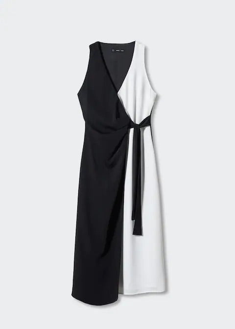 Bow bicolour dress