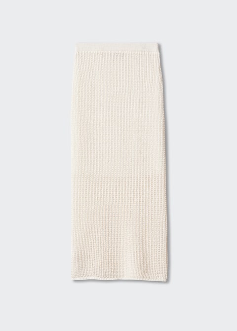Openwork knitted skirt