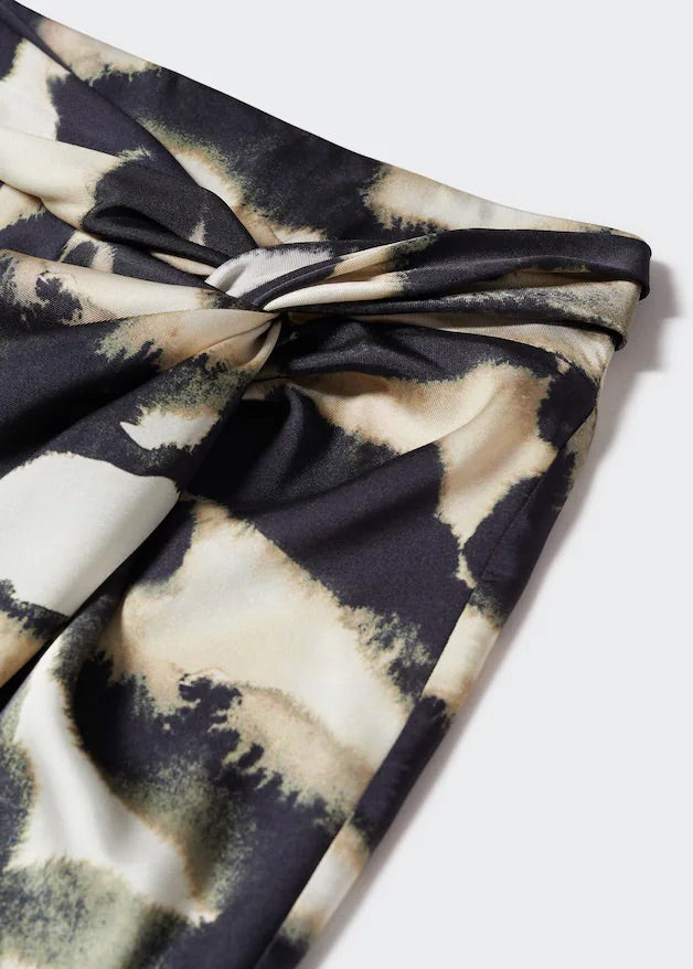 Knot printed skirt