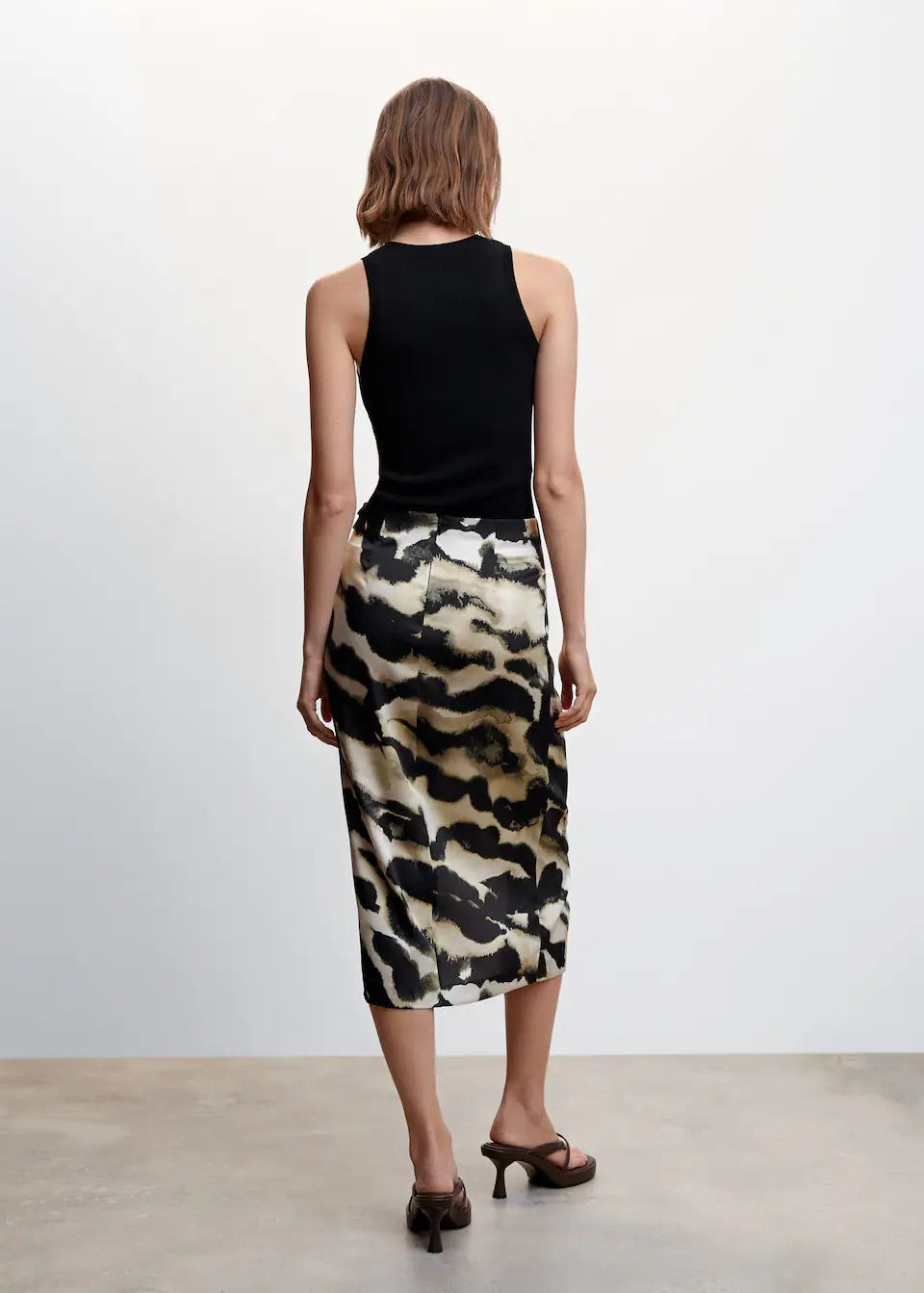 Knot printed skirt