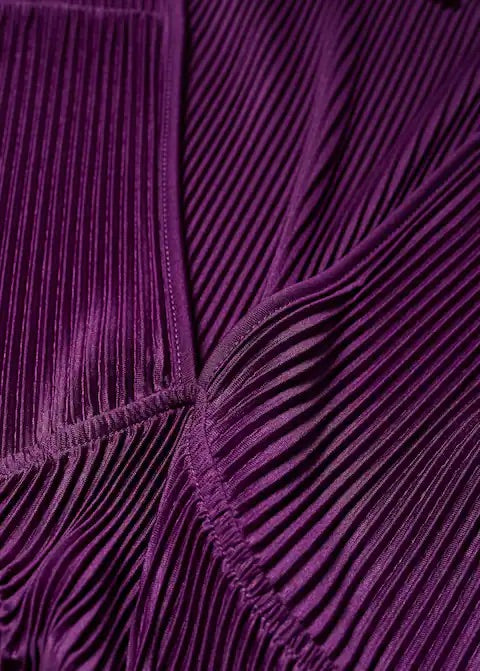 Pleated satin top