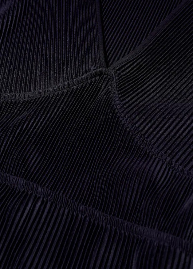 Pleated satin top