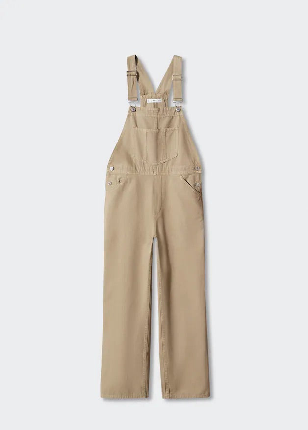 Long denim dungarees