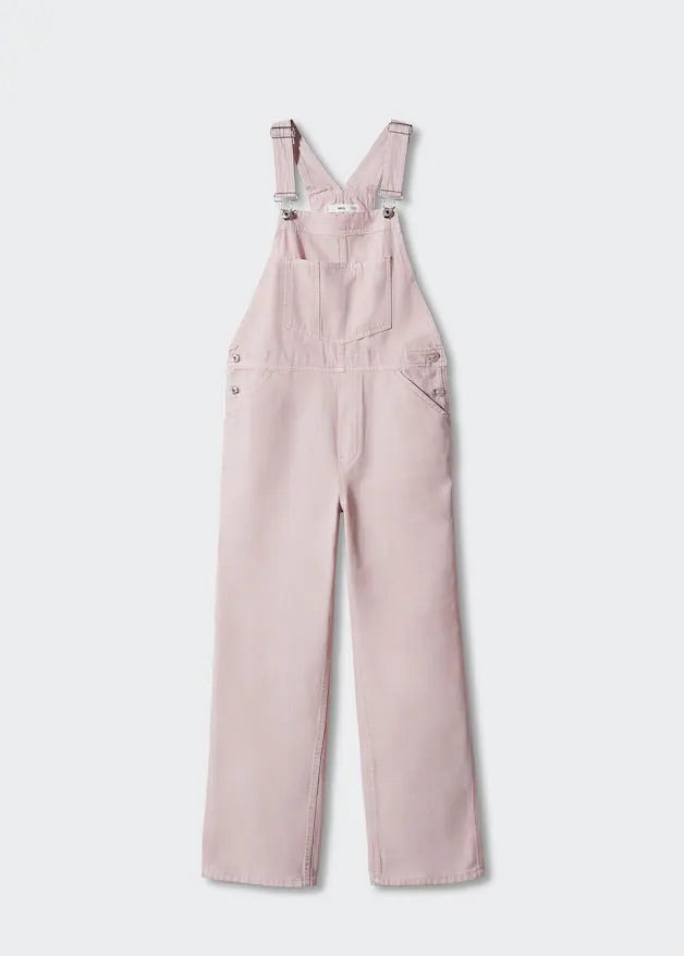 Long denim dungarees