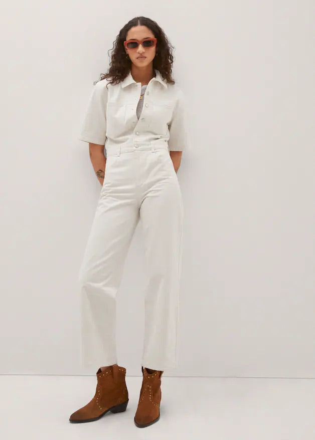 Long denim jumpsuit