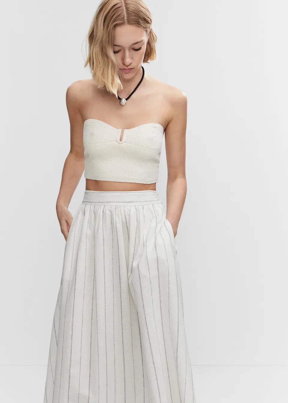Pinstripe skirt