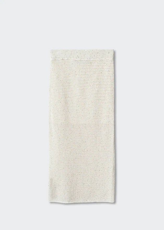 Openwork knitted skirt