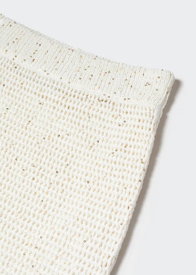 Openwork knitted skirt