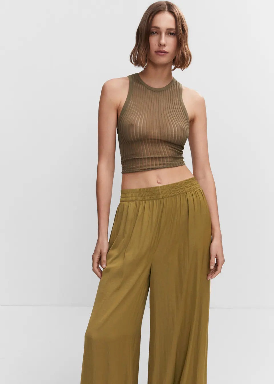 Low-rise palazzo trousers