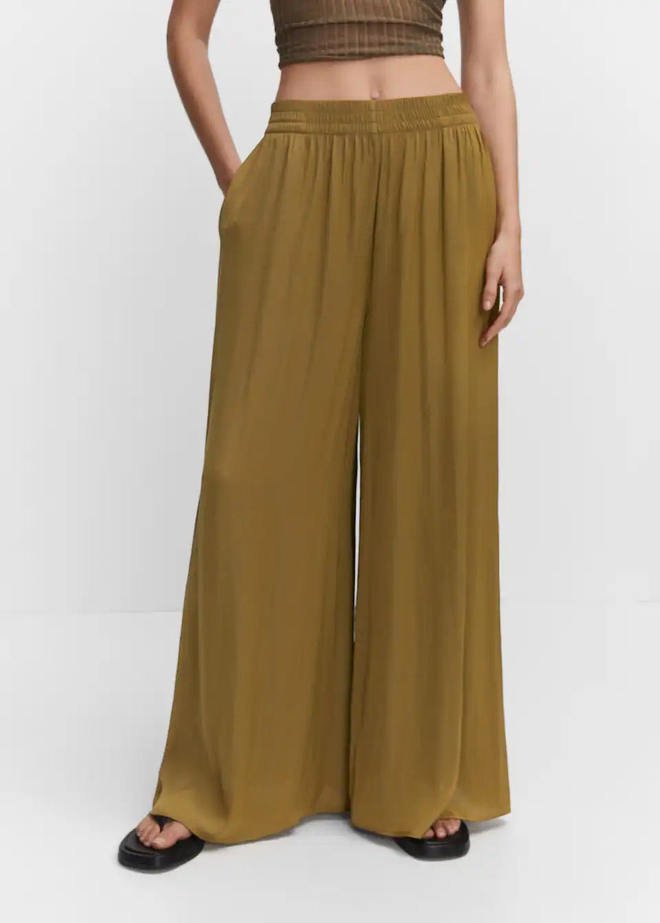 Low-rise palazzo trousers