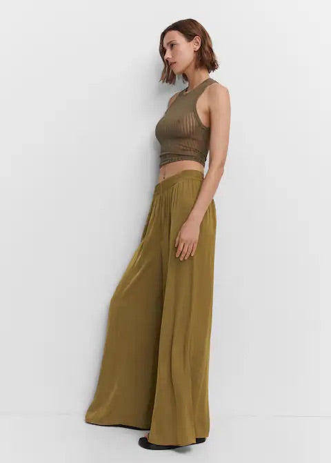 Low-rise palazzo trousers