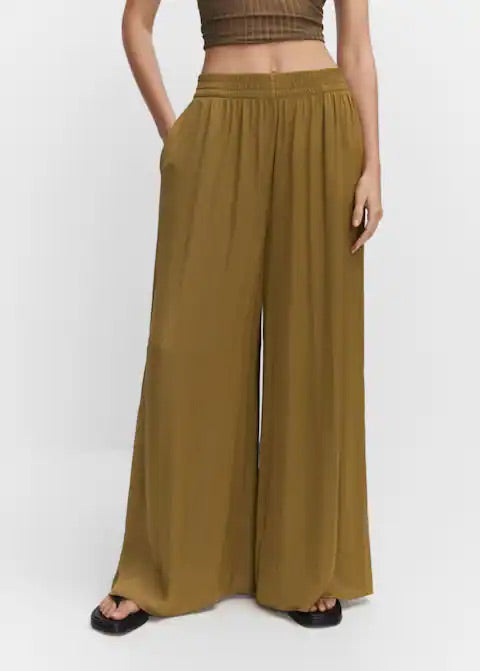 Low-rise palazzo trousers
